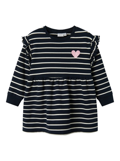 NAME IT MINI - NMF TORINA NREG SWE DRESS BRU PB - Dark Sapphire