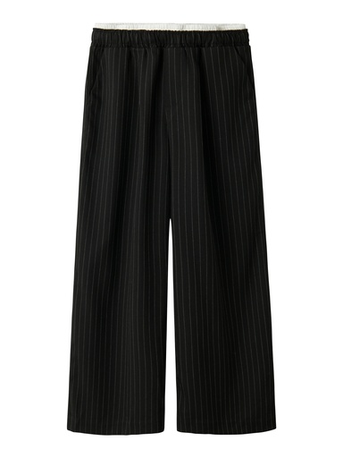 NAME IT KIDS - NKF TENGRUN WIDE PANT - Black WHITE