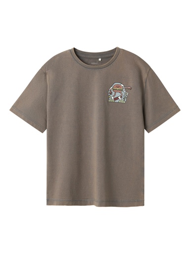 NAME IT KIDS - NKM TIALFA SS NREG TOP BOX - Lava Smoke