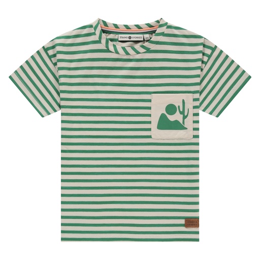 Stains & Stories - boys t-shirt short sleeve - grass - SSA25107615-SSA-00034