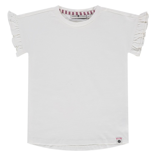 Stains & Stories - girls t-shirt short sleeve - ivory - SSA25108612-SSA-00049