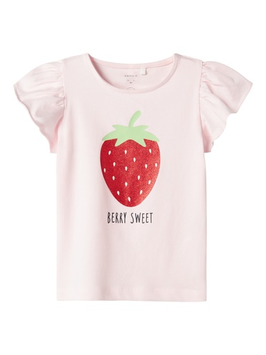 NAME IT MINI - NMF FOLLYGLITTER SS TOP BOX - Ballerina