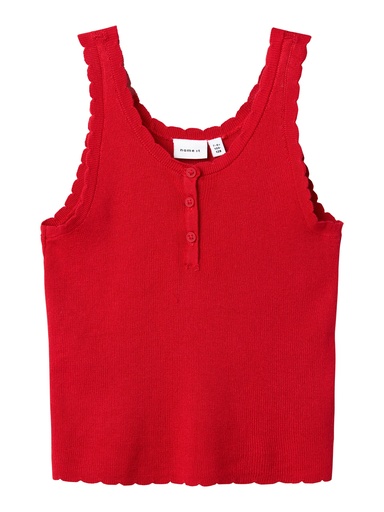 NAME IT KIDS - NKF FILISA KNIT STRAP TOP - Chinese Red