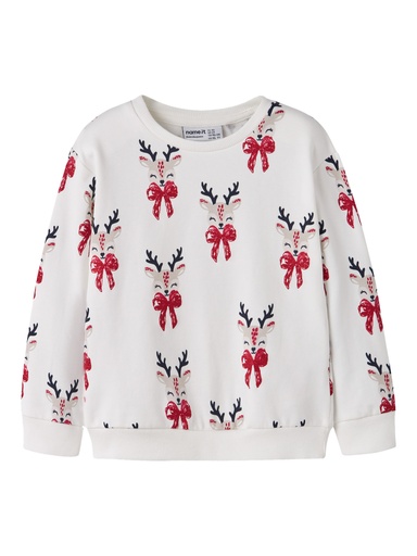 NAME IT MINI - NMF ROMIA LS NREG SWEAT BRU BOX - Cloud Dancer