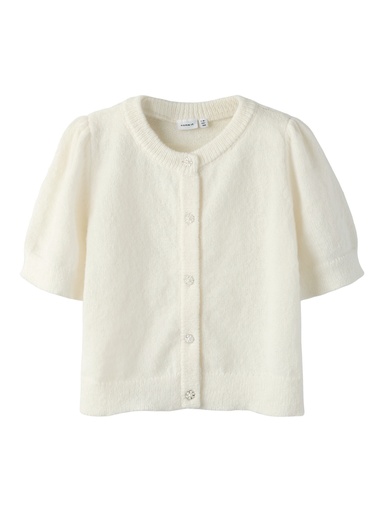 NAME IT KIDS - NKF NABETH 2/4 SL KNIT CARD - Cloud Dancer