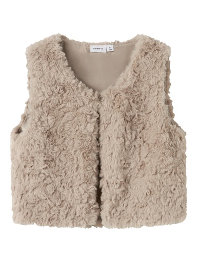 NAME IT MINI - NMF NANO FAKE FUR VEST - Island Fossil