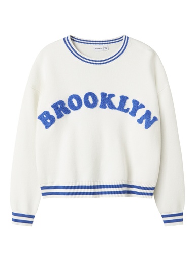 NAME IT KIDS - NKF NEPPA LS KNIT - Cloud Dancer