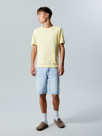 LMTD - NLN KIM DNM LONG SHORTS - Light Blue Denim
