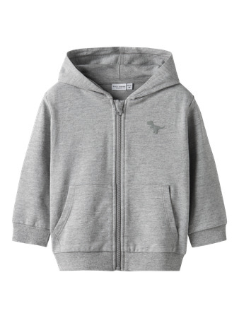 NAME IT MINI - NMM VALON LS NREG SWE CARD WH UNB - Grey Melange
