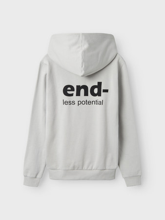 LMTD - NLM BEND LS BRU SWEAT W. HOOD - Vapor Blue PIRATE BLACK
