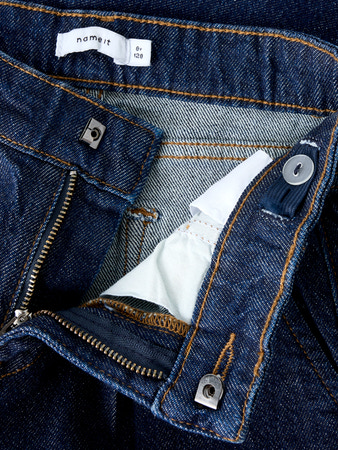 NAME IT KIDS - NKF BELLA HW W PLEAT JEANS 3020-AZ L NOOS - Dark Blue Denim UNWASHED