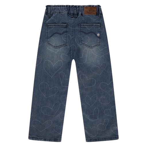 Stains & Stories - girls printed denim wide leg - Jeans Blue - SSA25608290-4002