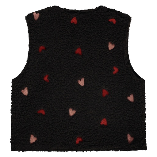 Stains & Stories - girls teddy gilet - Blackboard - SSA25608499-9002