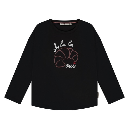 Stains & Stories - girls t-shirt long sleeve - Blackboard - SSA25608692-9002