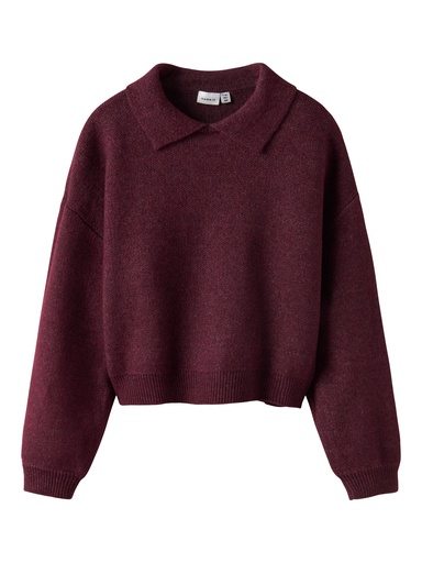 NAME IT KIDS - NKF SONIA LS POLO KNIT - Burgundy