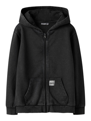 NAME IT KIDS - NKM SVEN LS NREG SWEAT CARD WH UNB - Black