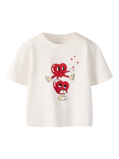 NAME IT MINI - NMF BSWET SS NREG TOP BOX - Cloud Dancer