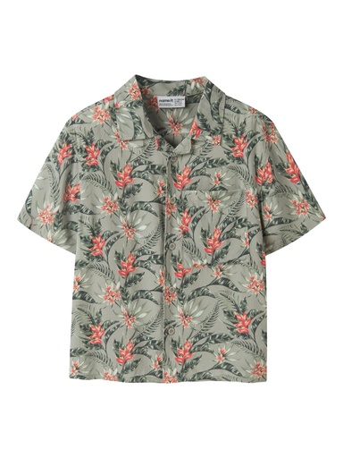 NAME IT KIDS - NKM FERANE SS SHIRT BOX - Shadow FLOWER