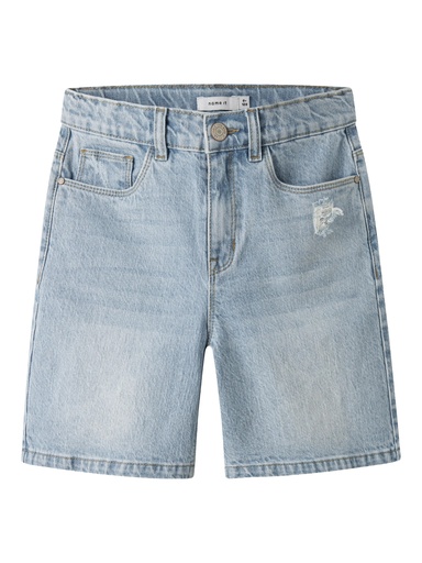 NAME IT KIDS - NKF ROSE HW LONG DNM SHORTS 1160-TK - Light Blue Bleached Denim