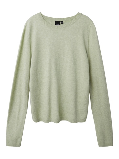 [5715113767447] LMTD - NLF BULLA LS O-NECK KNIT - Foam Green