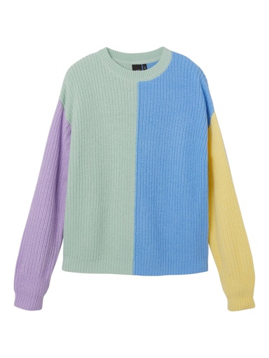 [5715217543930] LMTD - NLF OSHINY LS LOOSE SHORT KNIT - Foam Green